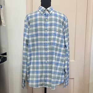Vineyard Vines Blue and Green Checkered Shirt